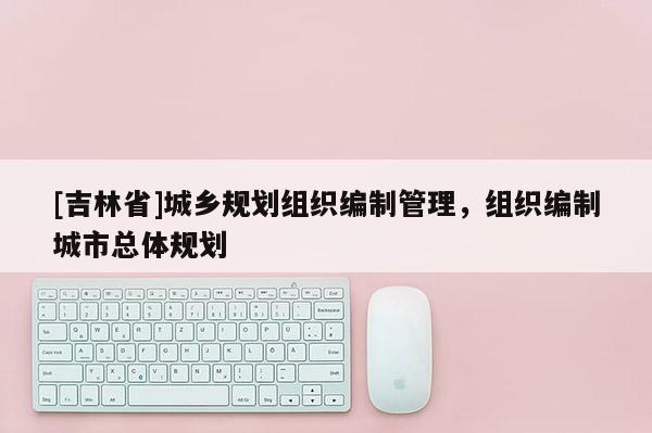[吉林省]城鄉(xiāng)規(guī)劃組織編制管理，組織編制城市總體規(guī)劃